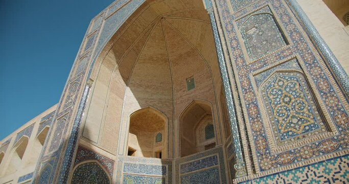 Bukhara city, Uzbekistan Kalyan Mosque front side 2 of 5 near Kalon Minaret