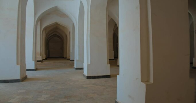 Bukhara city, Uzbekistan Kalyan Mosque inside. Column maze. 2 of 5