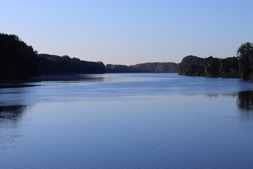 sunset over the river