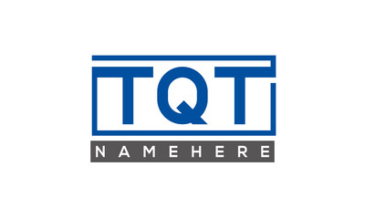 TQT Letters Logo With Rectangle Logo Vector