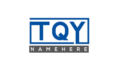 TQY Letters Logo With Rectangle Logo Vector