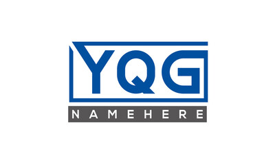 YQG Letters Logo With Rectangle Logo Vector