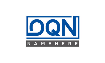 OQN Letters Logo With Rectangle Logo Vector