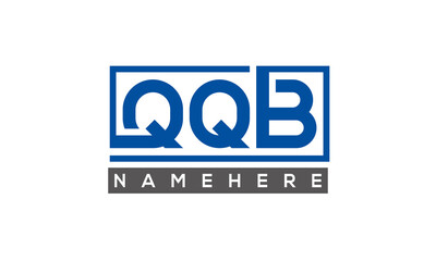 QQB Letters Logo With Rectangle Logo Vector
