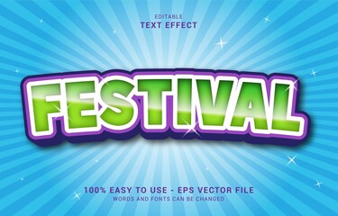 editable text effect, Festival style