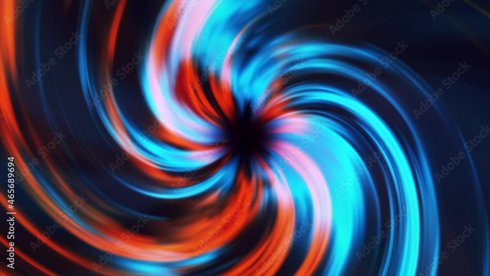 Aufkleber colorful rotating spiral with black dot. motion. cosmic spiral rotating with gradient of colors with