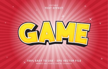 editable text effect, Bold Game style