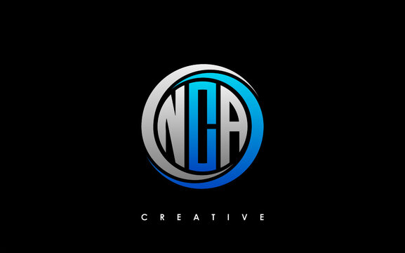 NCA Letter Initial Logo Design Template Vector Illustration