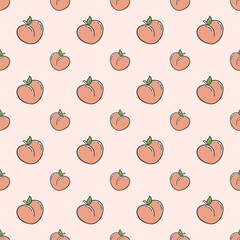 peach seamless pattern background vector