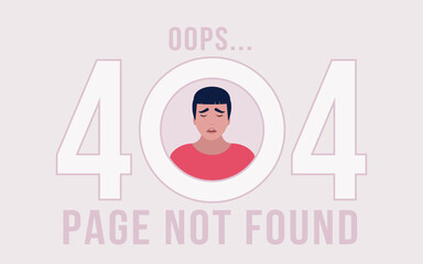 Website 404 error concept