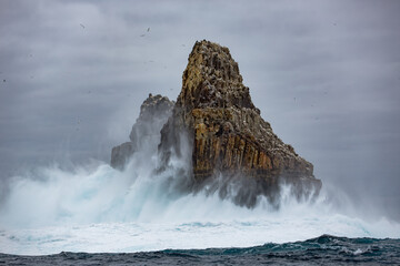 Wild seas and conditions at Pedra Branca, Tasmania - Powered by Adobe