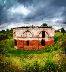 Fortification structure. Bobruisk fortress. The city of Bobruisk. Belarus. 1810 - 1812 years.