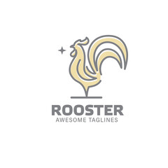 abstract Rooster vector logo concept