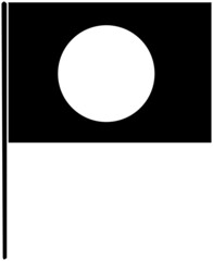 日本旗のシルエット素材