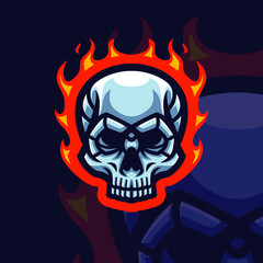 Skull Mascot Gaming Logo
