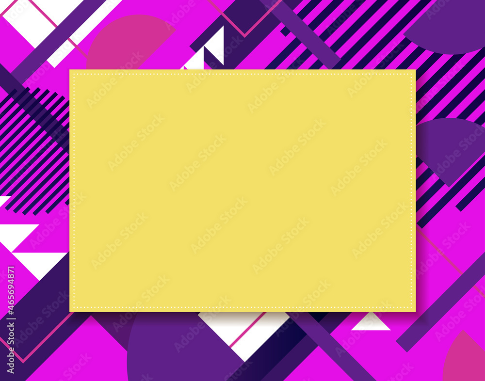 Poster abstract background in a modern trendy style. poster with simple flat different geometric shapes.