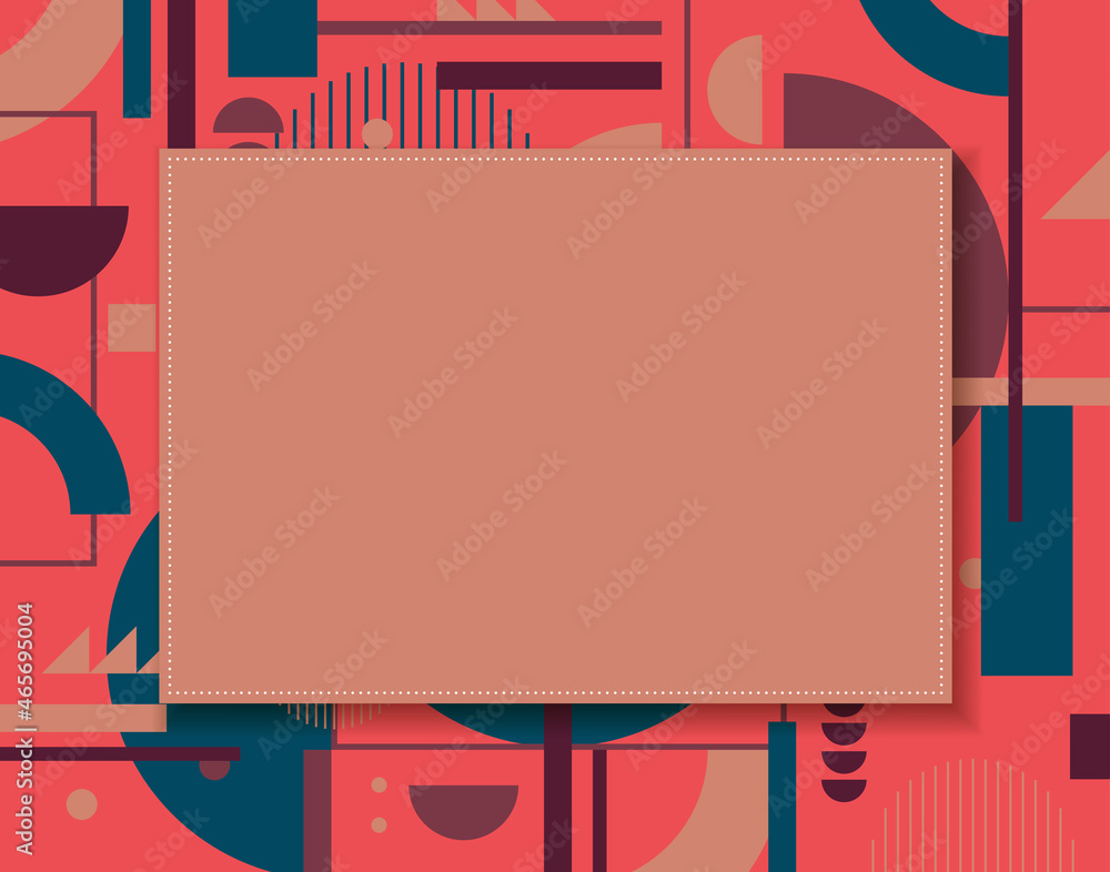 Poster abstract background in a modern trendy style. poster with simple flat different geometric shapes.
