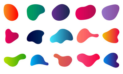 blotch shape abstract style, Liquid shape banner, Gradient shape element with fluid shape.