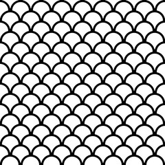 seamless fish scale pattern on white background © pla