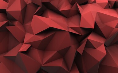 textura en 3d poligonal rojo