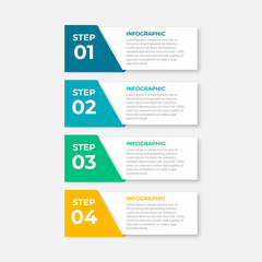 Presentation business infographic template with 4 options