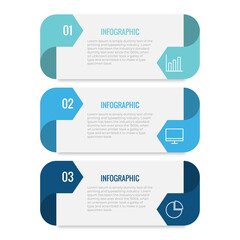 Presentation business infographic template with 3 options
