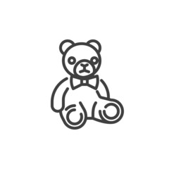Teddy bear line icon
