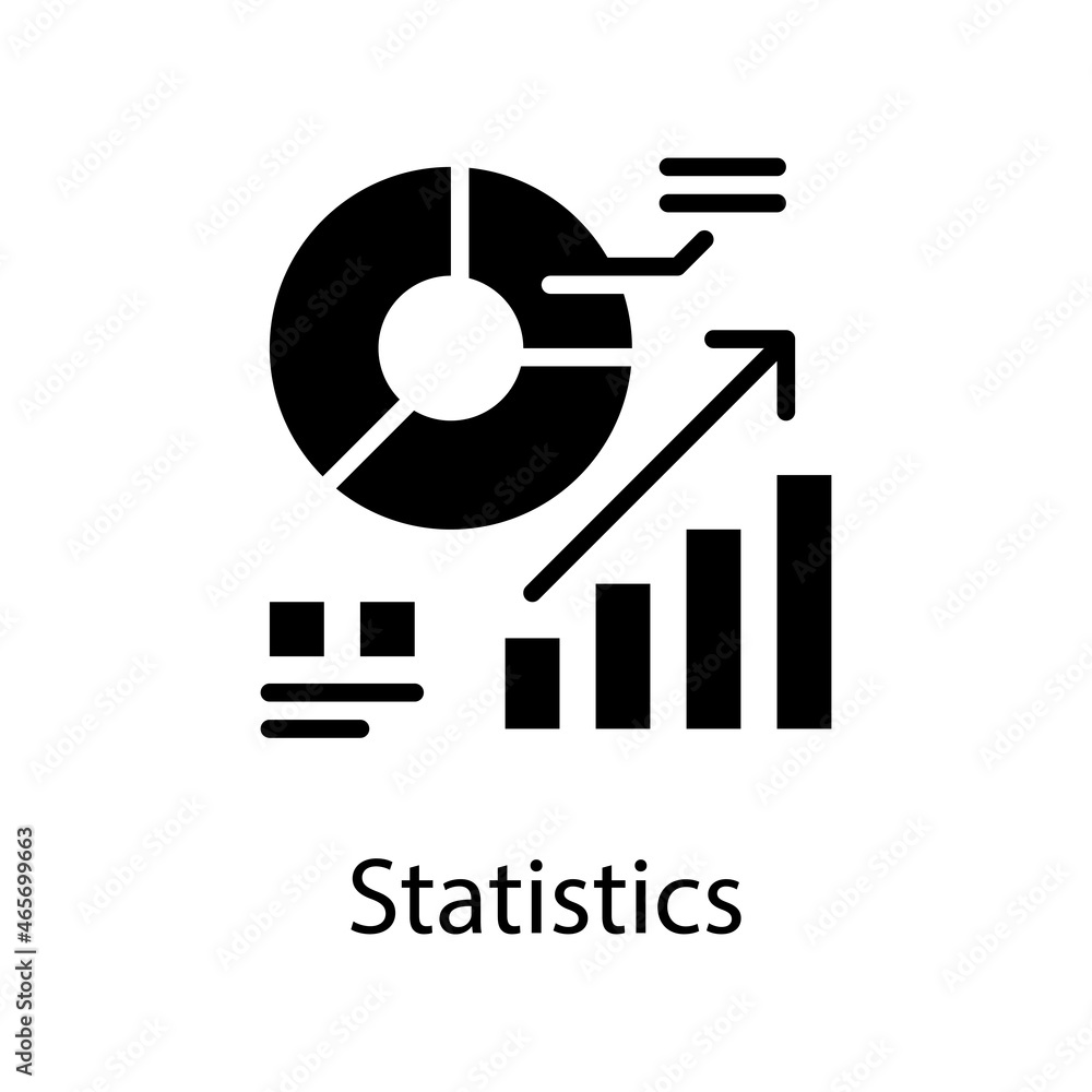 Poster statistics solid icon design illustration. web analytics symbol on white background eps 10 file