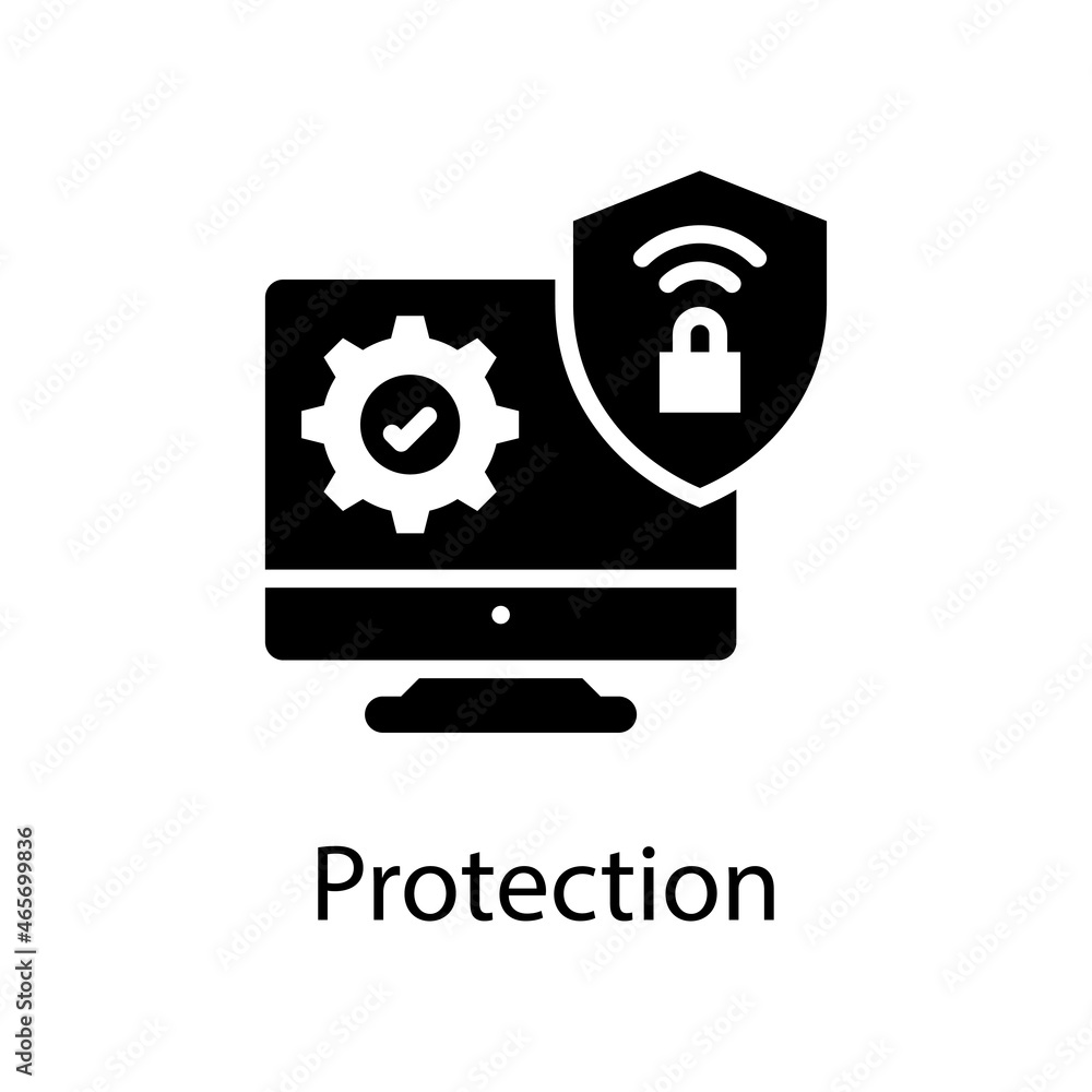 Poster protection solid icon design illustration. web analytics symbol on white background eps 10 file