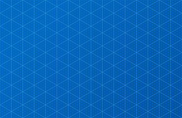 Fototapeta na wymiar Abstract isometric grid with bold and thin lines on blue background. Vector illustration