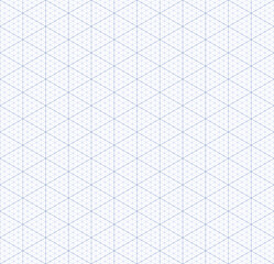 Isometric grid template with every five steps accented. Vector seamless pattern with editable strokes