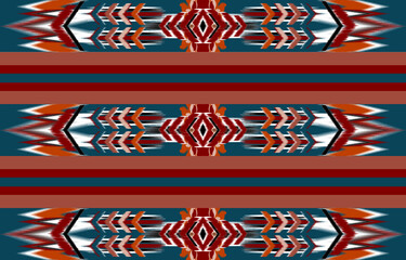 Oriental traditional ikat ethnic textile pattern Design for book cover,background,carpet,wallpaper,clothing,wrapping,Batik,fabric,Vector illustration embroidery style.