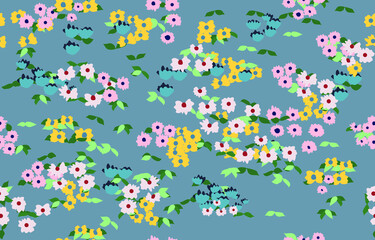 Stylized ornamental floral seamless ethnic textile pattern Design for book cover,background,carpet,wallpaper,clothing,wrapping,Batik,fabric,Vector illustration embroidery style.