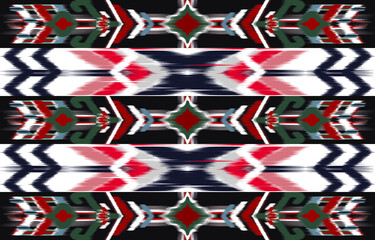 Oriental traditional ikat ethnic textile pattern Design for book cover,background,carpet,wallpaper,clothing,wrapping,Batik,fabric,Vector illustration embroidery style.