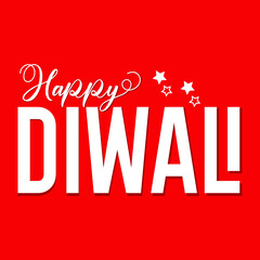 Fototapeta na wymiar Vector lettering poster of Happy Diwali. Diwali banner for the celebration of Hindu community festival. Happy Diwali red tag long shadow text design. Indian greeting card of Happy Diwali. Illustration