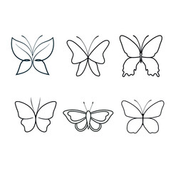 Butterfly icon vector set. Insect illustration sign collection.Butterfly symbol or logo.