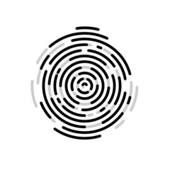 Touch id simple icon illustration