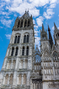 Rouen Cathedral spire. Normandy, France.