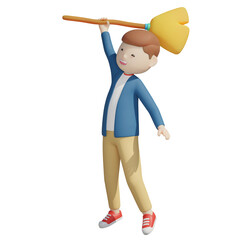 3D illustration or 3D render object of character