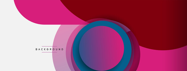 Circle and round shapes abstract background. Vector illustration for wallpaper banner background or landing page