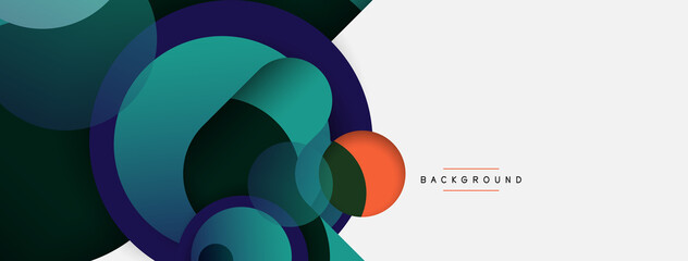 Circle and round shapes abstract background. Vector illustration for wallpaper banner background or landing page