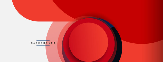 Vector round shapes circles minimal geometric background. Vector illustration for wallpaper banner background or landing page