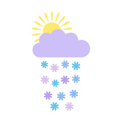 Cute vector snow cloud