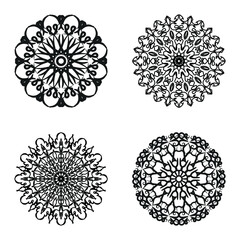 Collections Circular pattern in the form of a mandala for Henna, Mehndi, tattoos, decorations. Decorative decoration in ethnic oriental style. Coloring book page