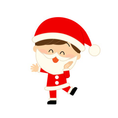 サンタクロースの仮装をしている子供