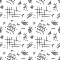 Hand-drawn pattern. Black and white ornament