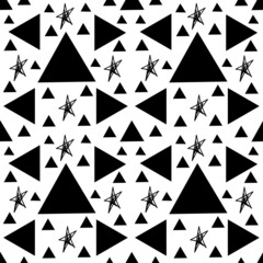 Seamless pattern of geometric shapes