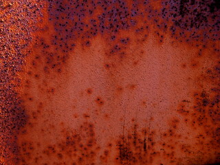 Texture of rusty iron aged old. Grunge metal plate background.