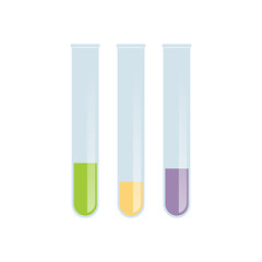 色々な色の液体が入った試験管のベクターイラスト素材