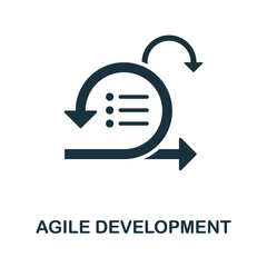 Agile Development icon. Monochrome sign from production management collection. Creative Agile Development icon illustration for web design, infographics and more